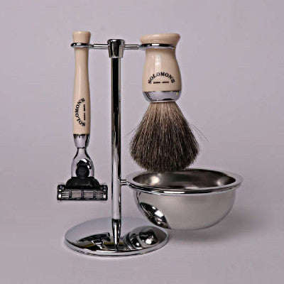 set da rasatura "White Set" Solomon's Beard