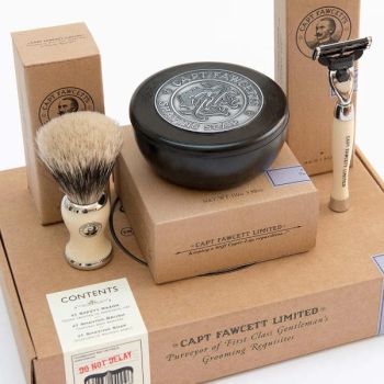 Shaving Gift Set Captain Fawcett Razor & Brush & Soap
