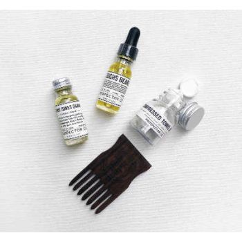 Beard Kit Prospector Co Box. Comb, Oil, Shaving Oil and Towels