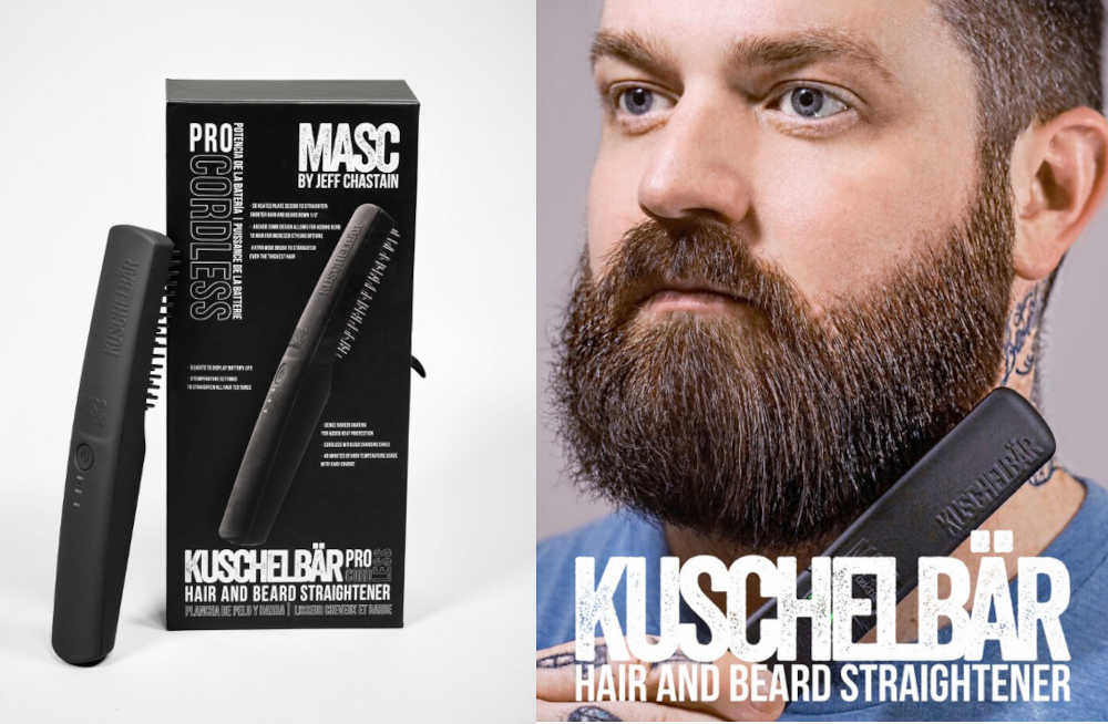 Buy the kuschelbär beard straightener.